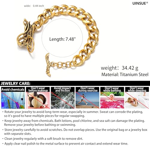 Pulsera de Cadena Dragón para Hombre en Acero Inoxidable miniatura 6