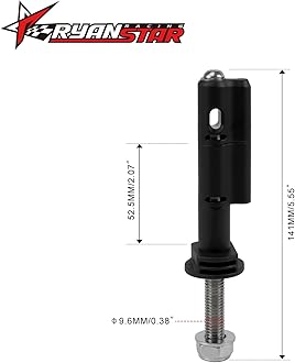 RYANSTAR RACING 4Pcs Mounting Pins Compatible with MaxTrax MKII Recovery Boards Traction Boards Mounting System Lockable Theftproof Safety Mounting Pins Set