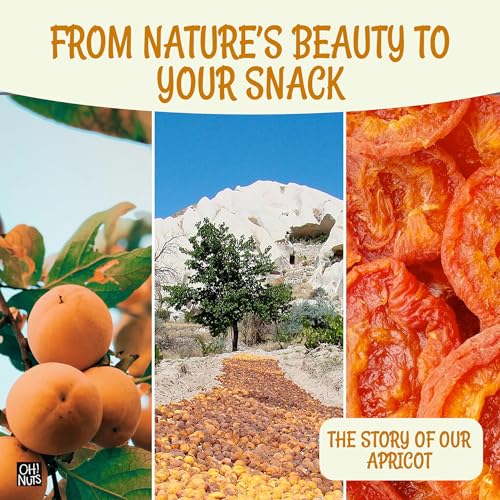Image of Oh! Nuts Dried Apricots California - 8 oz - No Sugar Added - Packed in New York Zip-Seal Bag to Preserve Natural Freshness and Quality | Dried apricots no sugar added - California sun dried fruit snacks - Packed NY - Zip-seal bag freshness - Kosher 8oz