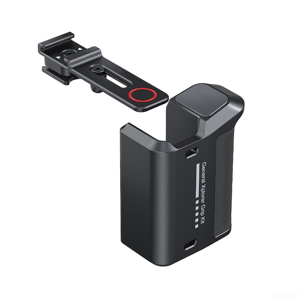 Zestaw metalowych uchwytów z wyzwalaczem do DJI Action 5 4 3 Pro i Insta360 do GO Ultra Pro, antypoślizgowy uchwyt, z klatką do stabilnych zdjęć, wytrzymała metalowa konstrukcja do kamer sportowych
