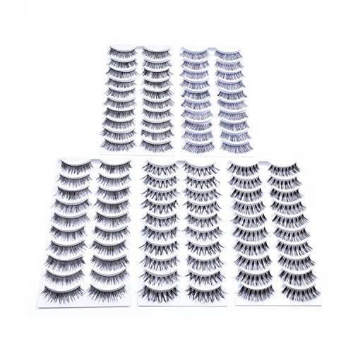 Kenzie Beauty 50 Pairs Wispies False Eyelashes Handmade Natural Lashes Pack
