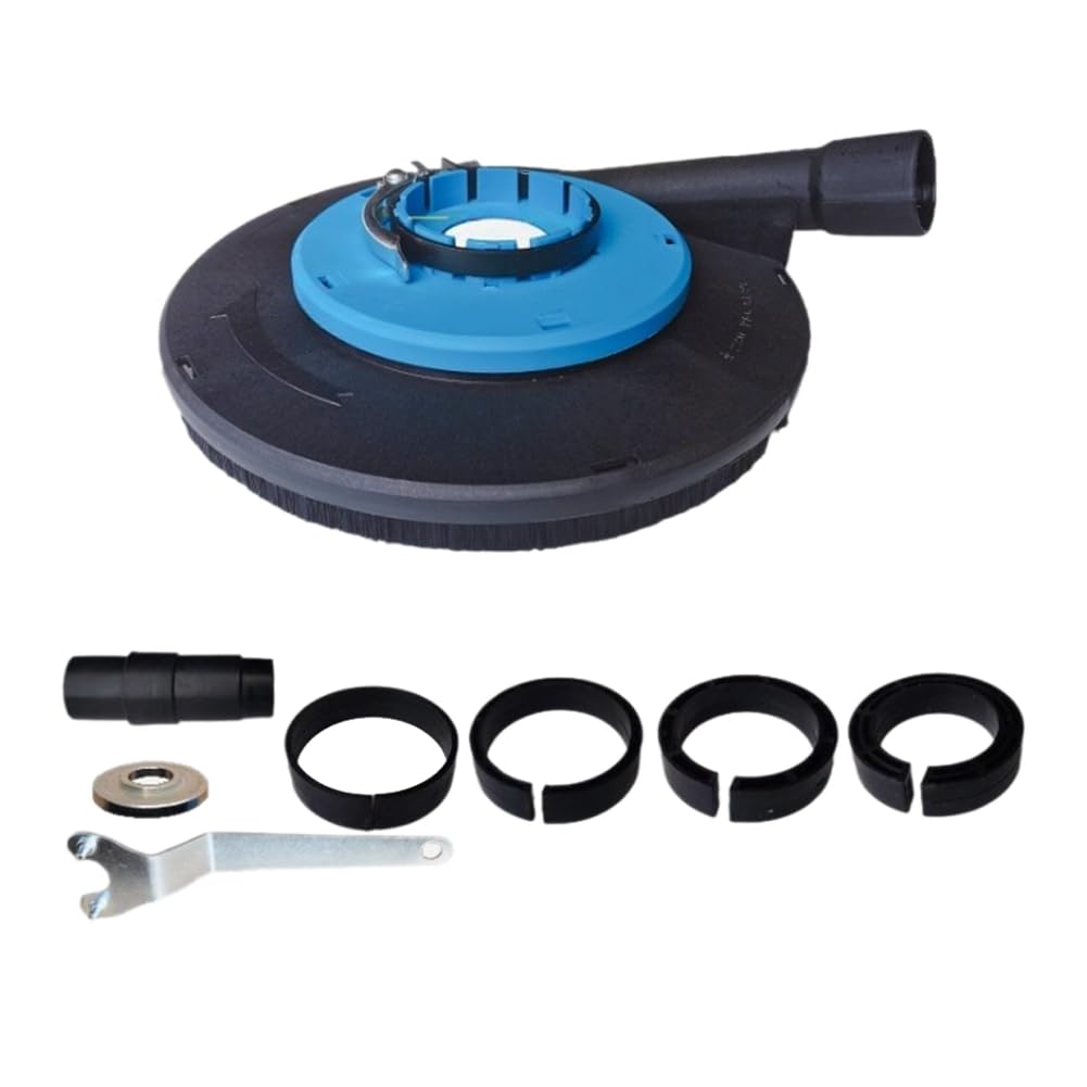 Povxlum Blue + Black 9 Inch Angle Grinder Dust Shroud Skin Grinding Dust Shroud For 230Mm 9 Inch Angle Grinder Black B 230L