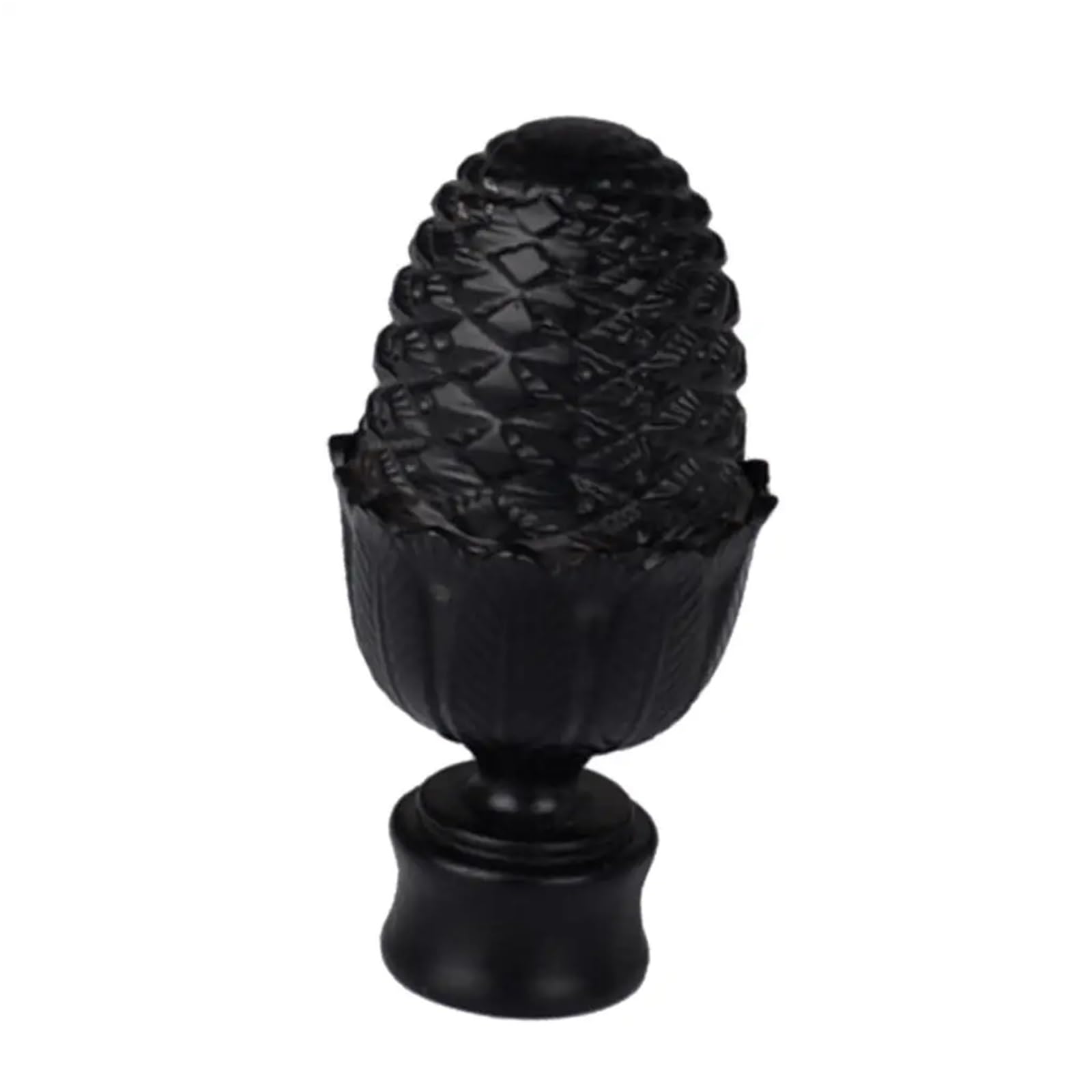 LUYSGBXR Curtain Rod Head Curtain Decorative/Rod 1 Piece Alloy Finishes Ends Heads 28mm(Black A)