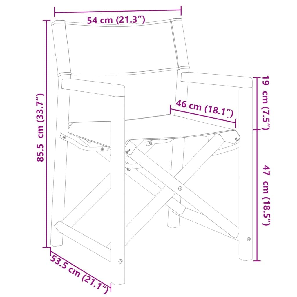 vidaXL Klappbare Gartenstühle 6 STK., Gartenstuhl mit Holzrahmen, Klappstuhl für Garten Balkon, Regiestuhl Campingstuhl Stuhlset, Modern, Dunkelgrau Stoff