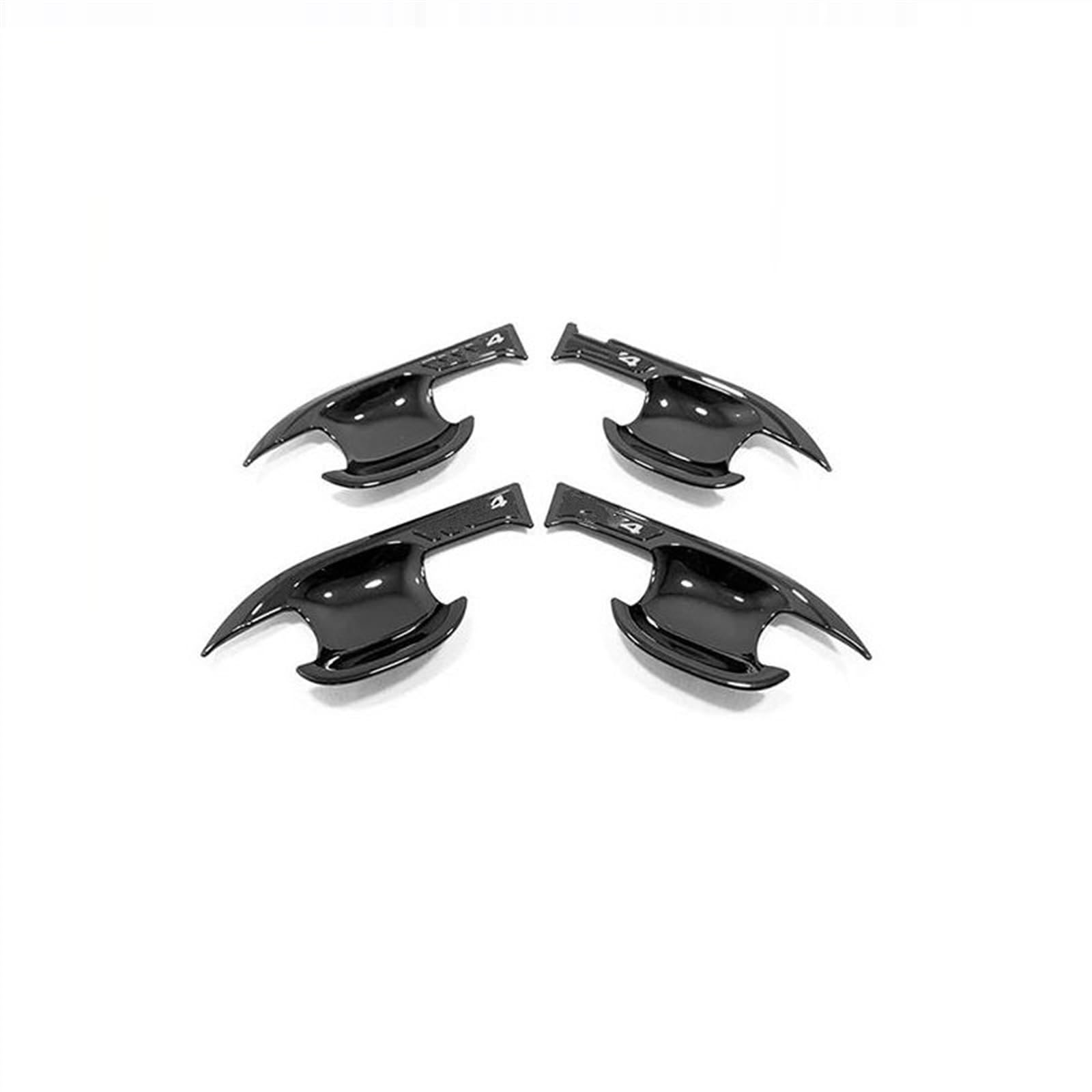 SLIMES Door Handle Cover 4 Pieces Car Electroplating Exterior Strip W/Smart Keyhole for Toyota RAV4 XA50 2019-2022 Protection(Black)