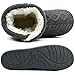ONCAI Women's Slippers Comfort Knit Boots Winter Warm Outdoor Indoor Shoes All Gray Size 9-10