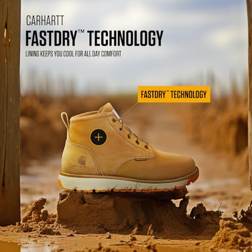 Image of Carhartt Men's Millbrook WP 5 inch Wedge Boot | Work Boots for Men, Slip & Electrical Hazard Resistant, Breathable Membrane, Lightweight EVA Midsole, 5 inch Shaft