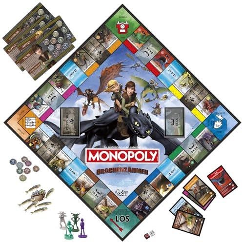 DreamWorks Drachenzähmen leicht gemacht Monopoly Brettspiel - Deutsche Fassung – Bild 8