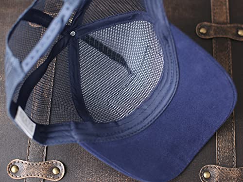 Image of Dad Hat Gift for Father's Day - New Grandpa Gift Trucker Hat for Dad Golf Hat with Custom Leather Patch