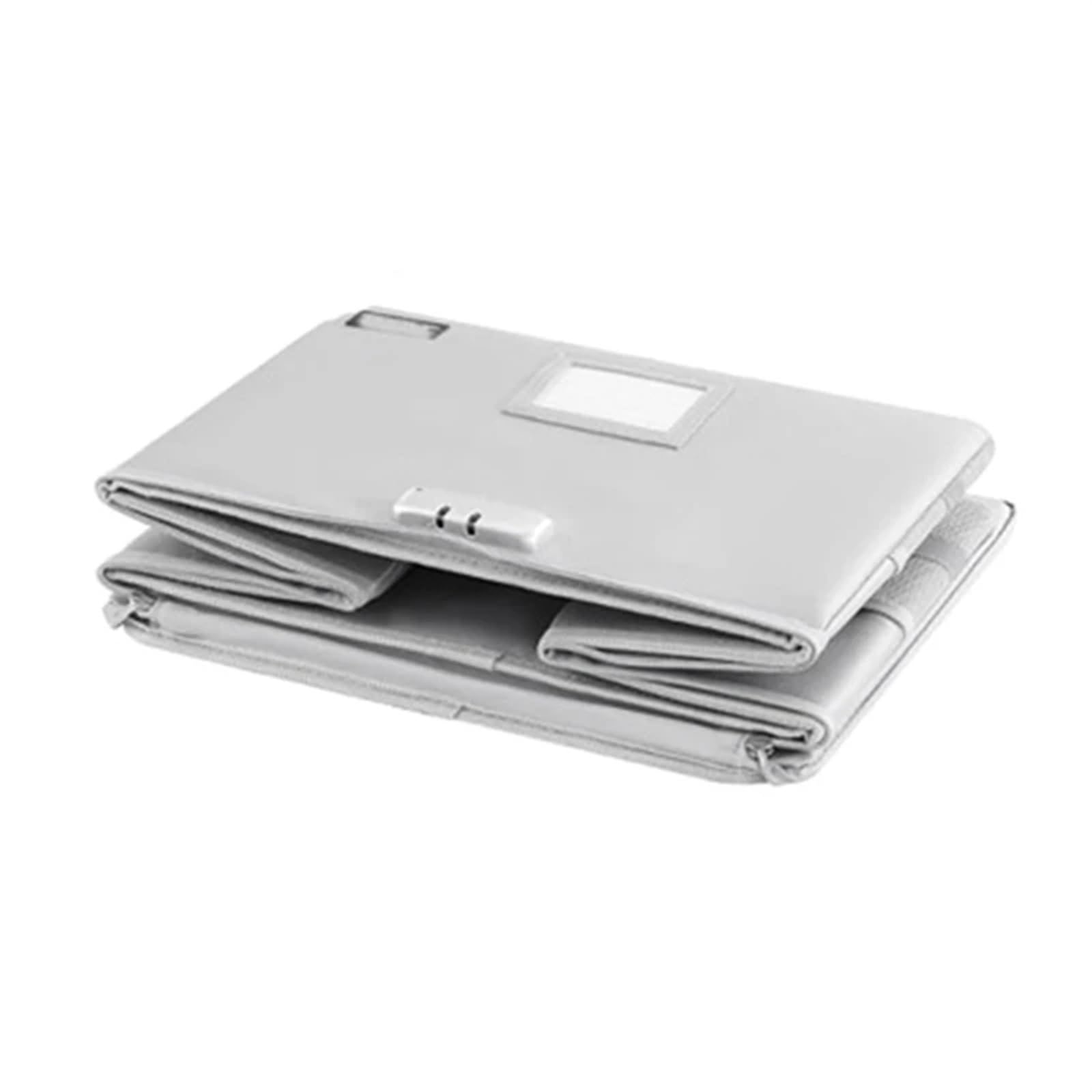 Organizzatore di Documenti ignifugo Scatola Portadocumenti Pieghevole ignifuga con Scatola di riempimento for archiviazione Documenti con Serratura(Black)