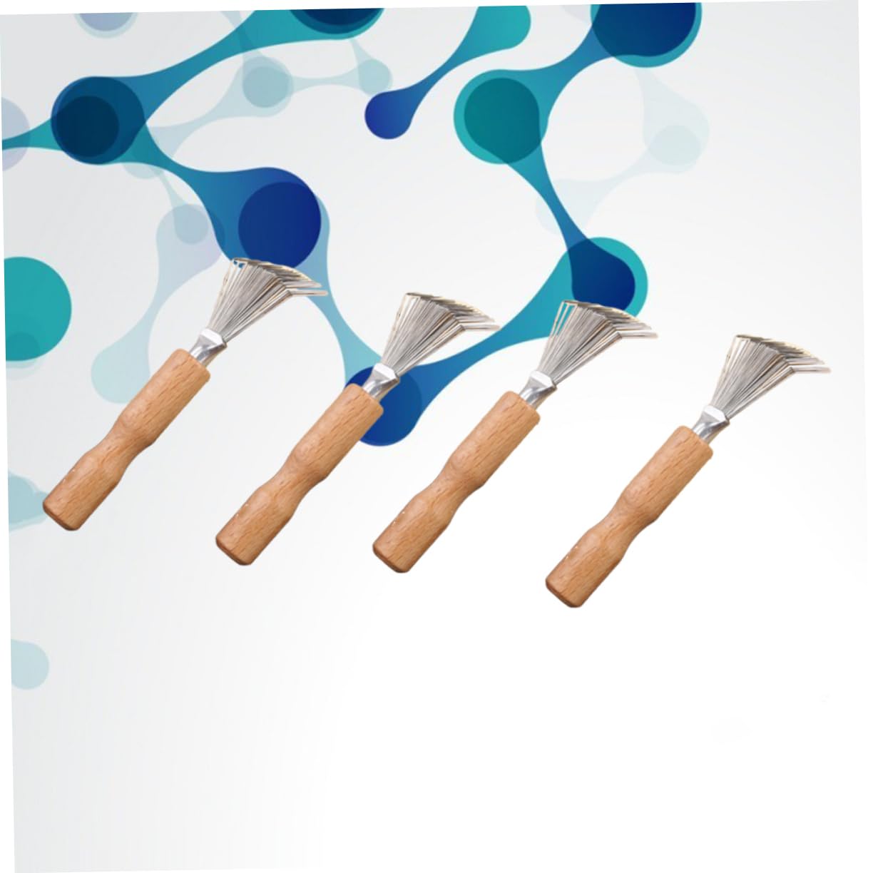 4pcs Detangling Brush Hair Brush Cleaner Cleaning Claw Tool Long Handle for Home and Salon Style