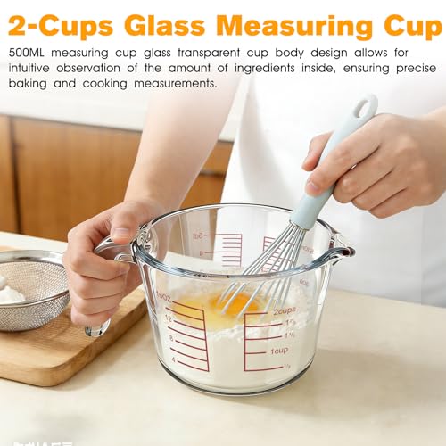 Vaso medidor de vidrio borosilicato 500 ml con asa miniatura 2