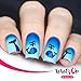 Whats Up Nails - Whales & Tales Vinyl Stencils for Nail Art Design (2 Sheets, 40 Stencils Total)