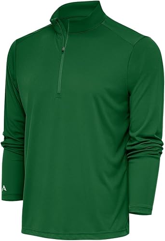 Antigua Mens Tribute Quarter-Zip Golf Pullover, Lightweight Poly Jersey