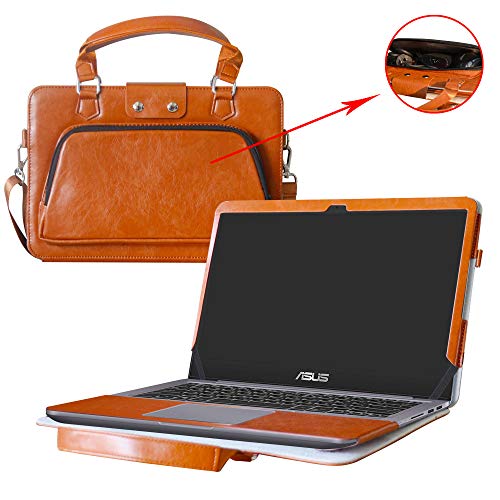 Labanema ASUS VivoBook S14 Housse,2 en 1 spécialement conçu Etui de Protection en Cuir PU + Sac Portable Sacoche pour 14