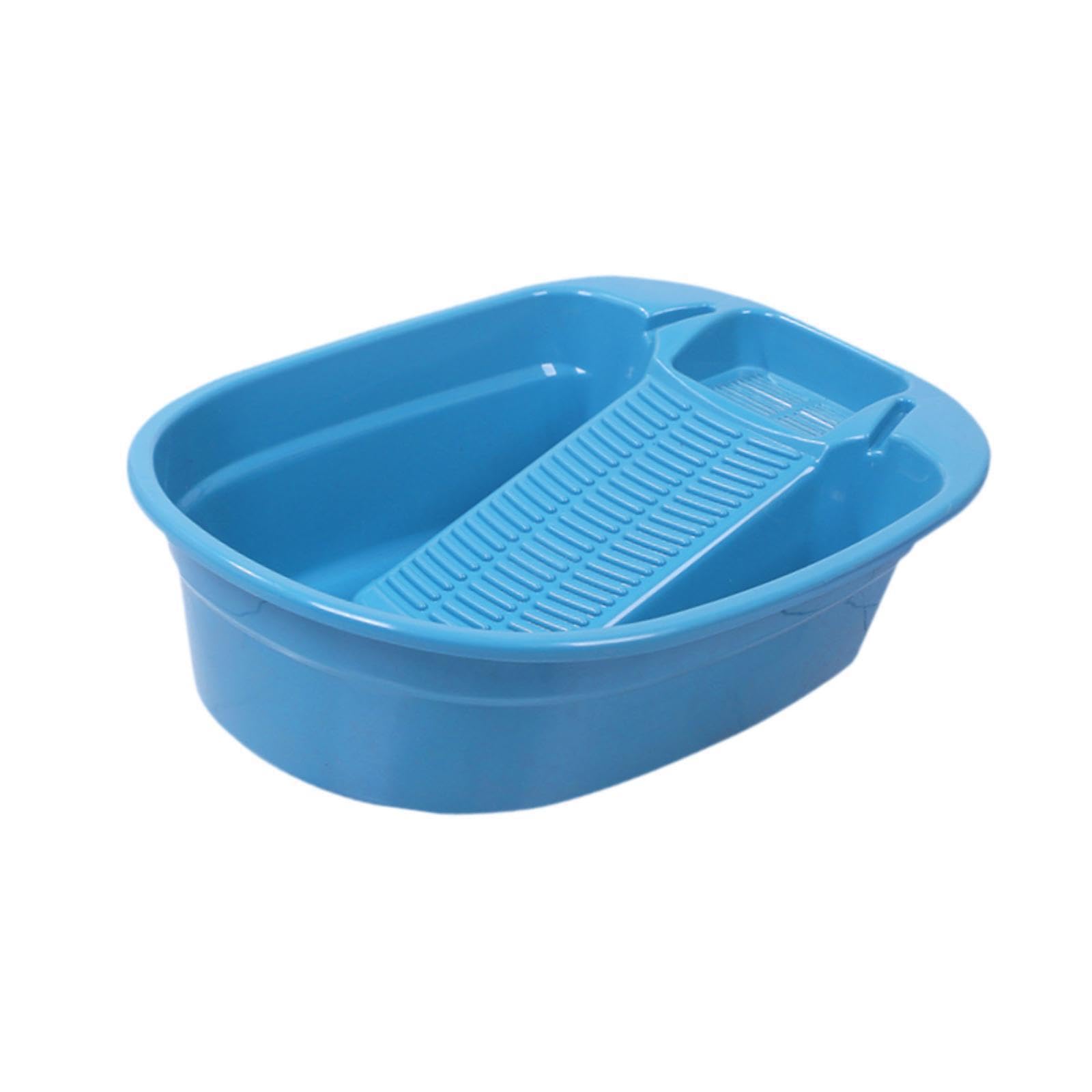 Lavandino per il lavaggio a mano con asse da bucato Soluzioni di pulizia efficienti progettate per la casa e i vestiti dei bambini Lavandino per il, blu, 41x32.5x15 cm