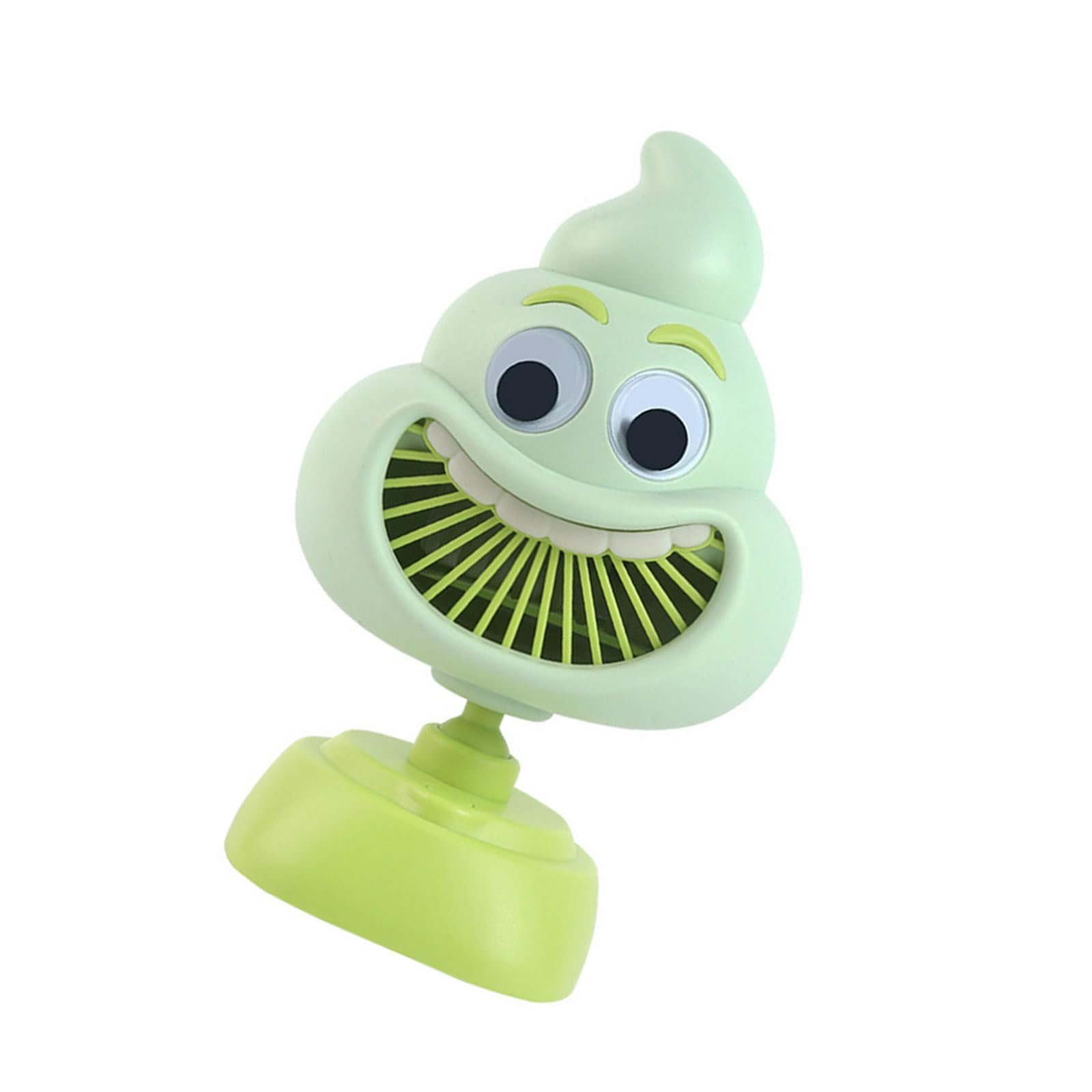 kokdid Creative Novelty Handheld Fan Poop Shape Portable Desktop Design Motor for Kids Adults Travel Electric