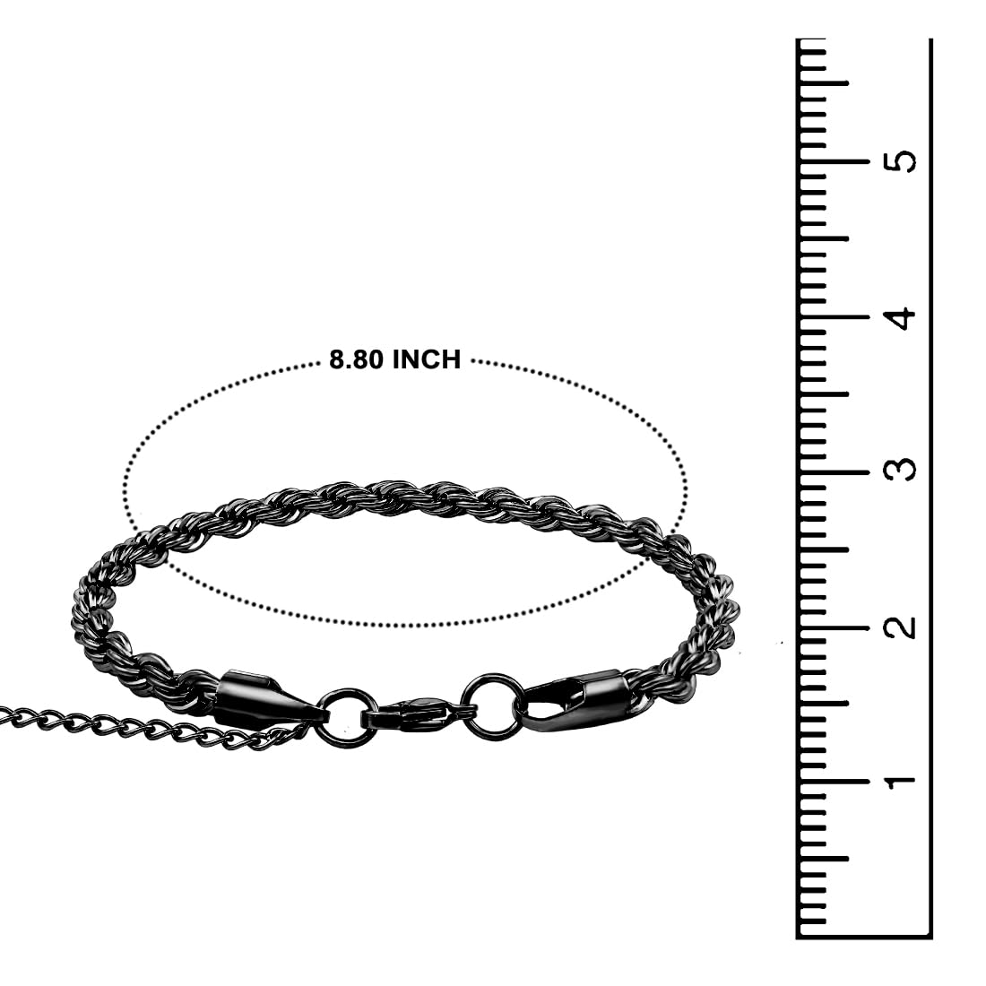 Stainless Steel Wrist Bracelet Combo (Gold Silver + Black)