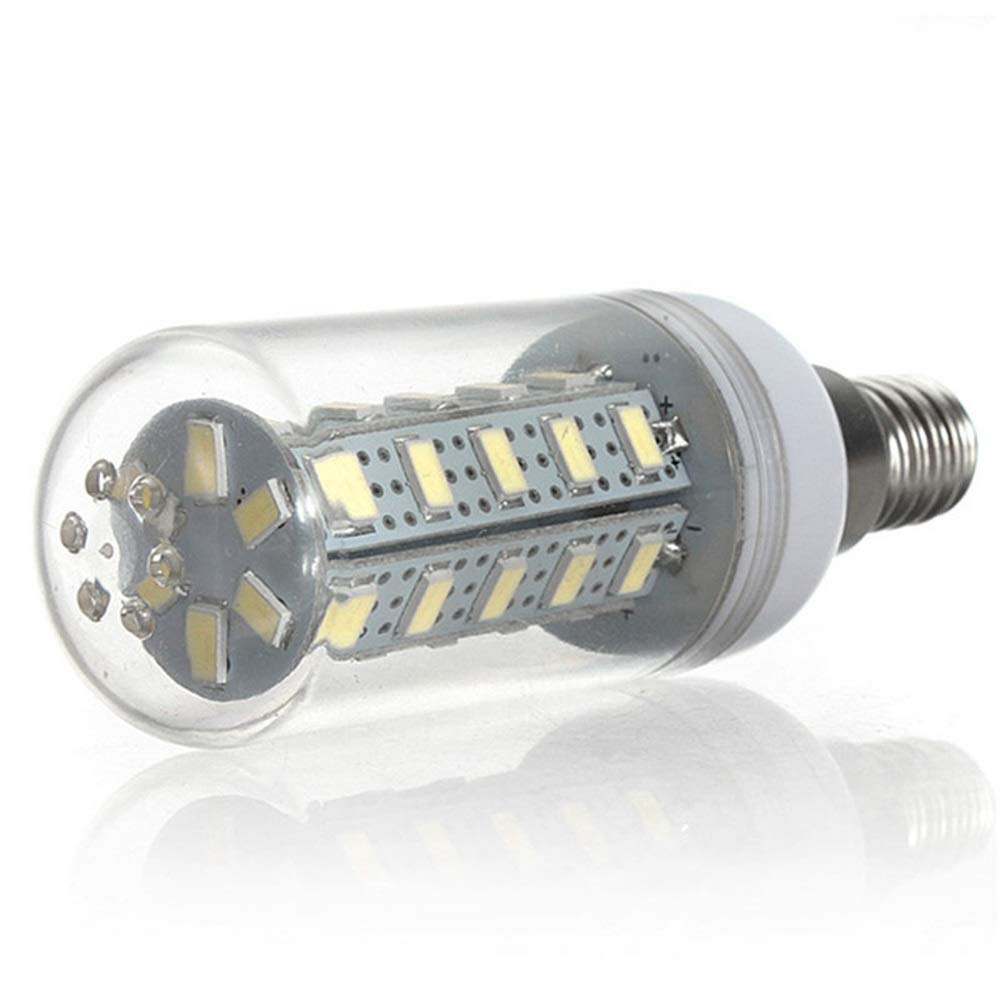 E14 LED lampadina di mais 12 V 24V 6W lampadina a led lampadina media edison a vite a candela lampadina non dimmerabile lampadina di candelabri, 5-pack LLPYLED (Color : Warm white)