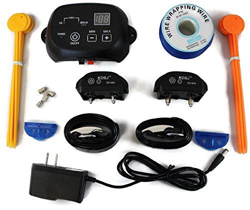 Recinto Invisibile per Cani Recinto per 2 Cani, Sistema di Recinzione per Animali Domestici