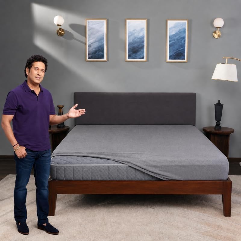 Livpure Mattress Protector Double Size with Cotton Feel Waterproof, Spill-Proof TPU Membrane, Breathable, Stretchable, Ultra Soft Microfiber Bed Protector Cover, (Grey - 72 x 48 Inches) | Cotton Feel-image-45