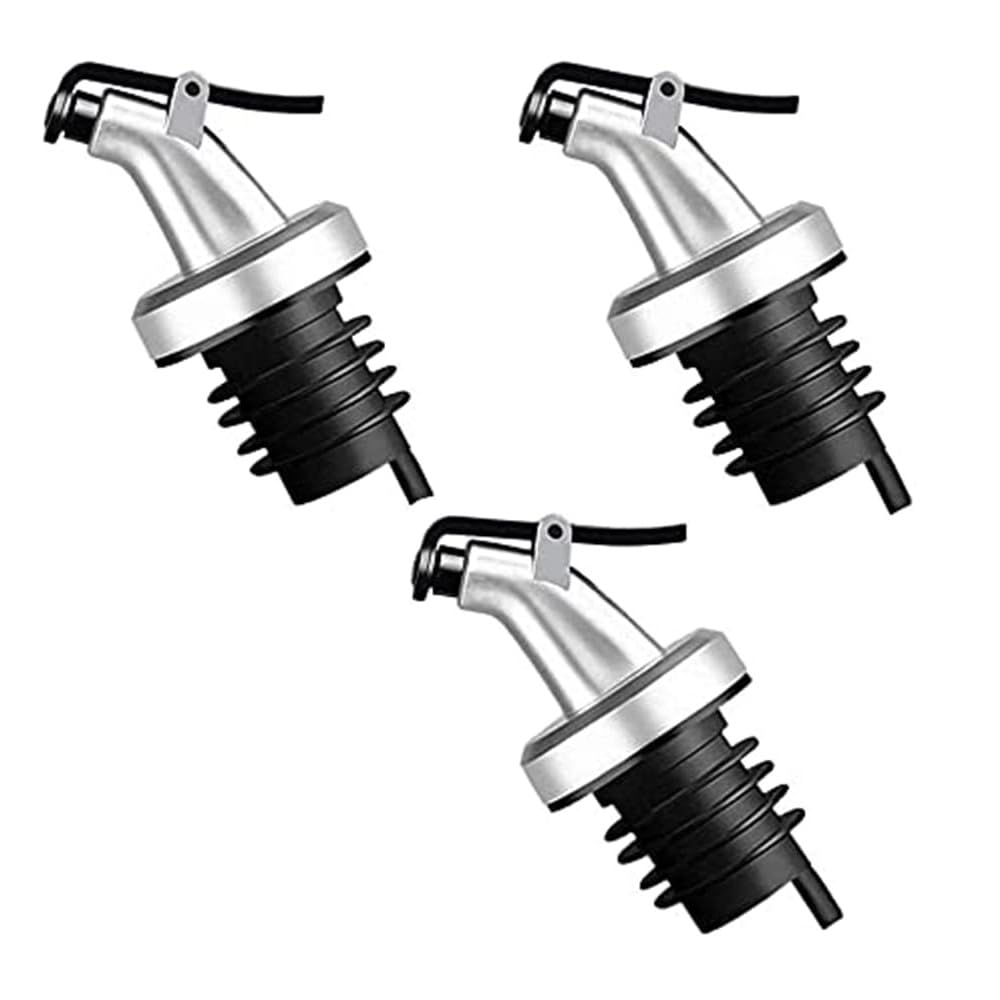 AVNISH Plastic Bottle Cap for Pour, Olive Oil, Vinegar, Wine or Salad Dressing Dispenser for Home and Kitchen Leak-Proof (3)