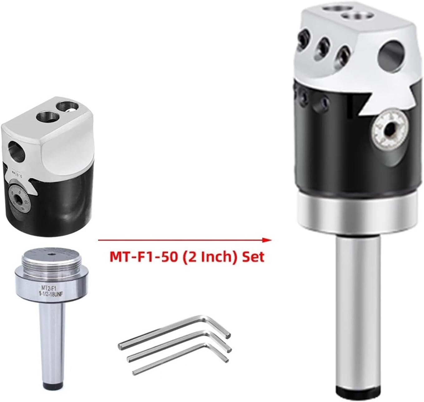 1set MT2 MT3 MT4 Tool holder + F1 Boring head 50 75 100 boring bar 12mm 18mm 25mm Adjustable boring head Milling Machine Tool(MT2(M10)-F1-25)
