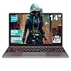 Computadora portátil 2025 de 14 pulgadas Win 11 SSD de 256 GB hasta 1 TB SSD, expande portátiles Celeron N4020 hasta 2.8 GHz 1920 x 1080 FHD Dual WiFi BT4.2 con teclado de cámara web, protege Flim
