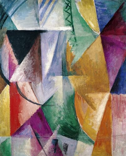 Tableau art mural fenêtre Robert Delaunay décoration murale vintage salon 60x90