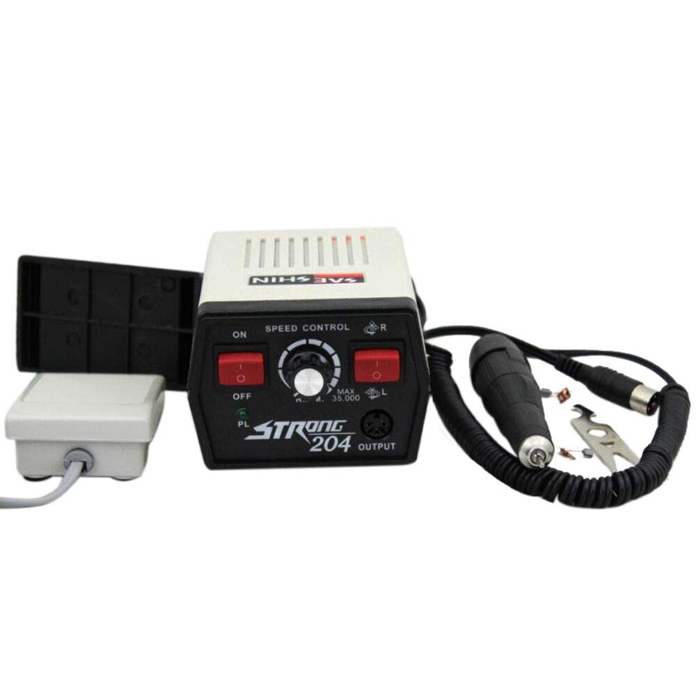 Lucidatrice micro motore Strong 204 + 102 L, 65 W, design compatto, rotazione destra/sinistra, adatta per lavori di precisione