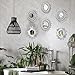 Namalu 6 Pcs Mirrors - Small Circle Sun Mirrors for Decorative Wall Art - Entryway, Bathroom, Bedroom, Living Room (Silver, Classic)
