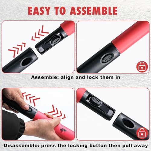 CARCAREZ 39\" Extendable Car Snow Brush and Ice Scraper, Windshield Window Ice Snow Removal Snow Broom with Foam Grip 180° Pivoting Brush Head Snow Scraper for Car Auto Truck SUV