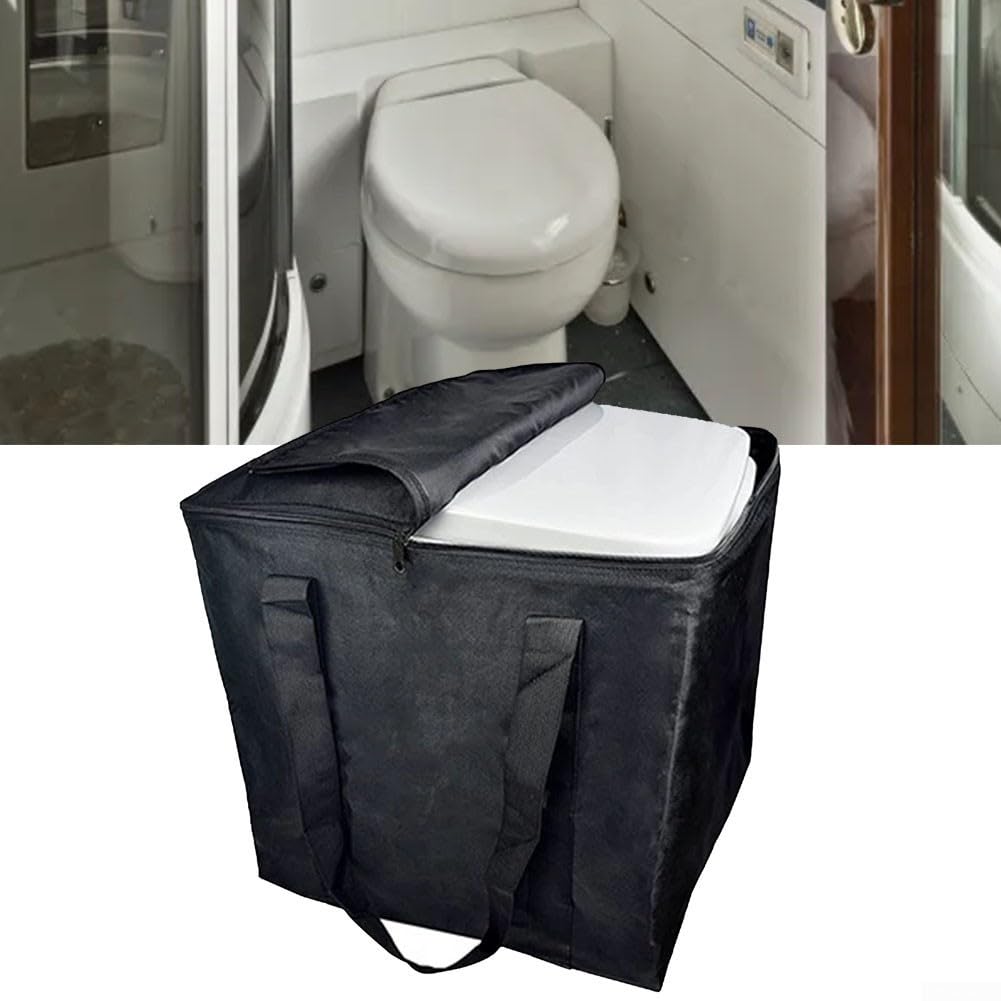 Bolsa de transporte para inodoros portátiles, solución perfecta para almacenar inodoros, ropa, edredones y más durante los viajes (negro)