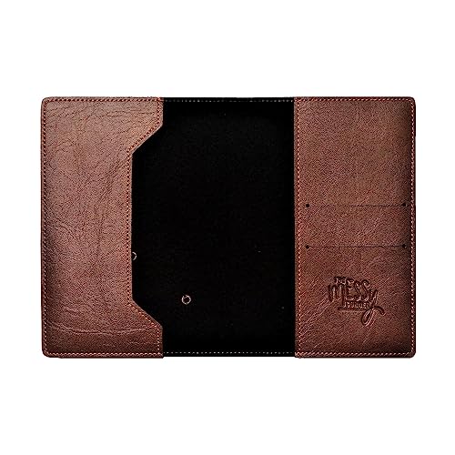 Image of The Messy Corner Unisex Vegan Leather Passport Cover | Classy & Stylish Printed Travel Case | (Dark Brown, Backpacker)