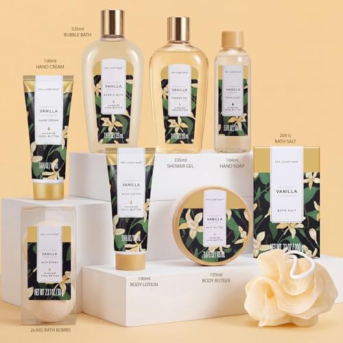 Image of Spa Luxetique Vanilla 10pc Gifts for Women Spa Gift Basket