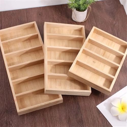 Soporte gafas de sol organizador de madera con compartimentos para el hogar 4