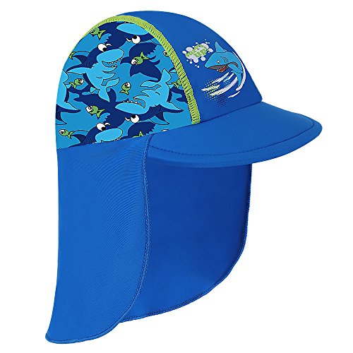 HUAANIUE Gorros de Natación Gorro de Baño para Niños Unisex Bloquear El Sol UPF 50+