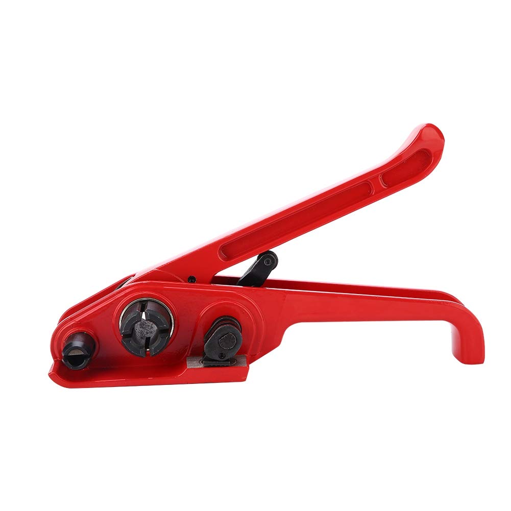 Akozon Tenditore Manuale per Reggette in Plastica, Set di Strumenti per Imballaggio e Sigillatura per Reggette Manuali con Scanalatura di Taglio per in PET e PP
