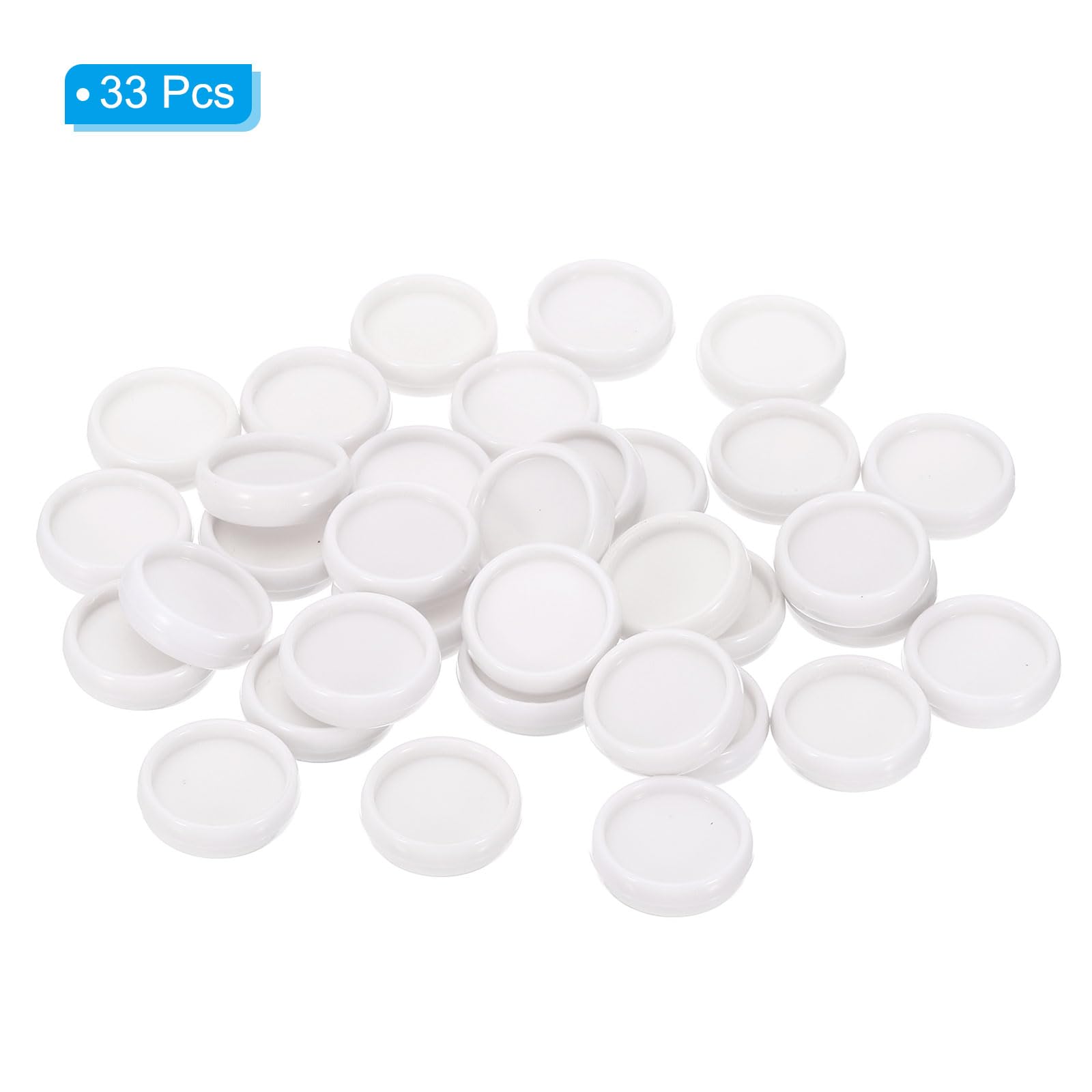 PATIKIL 19mm Plastic Book Binding Discs, 33 Pack Discbound Expansion Discs Round Binder Rings for DIY Notebook Planner White - Image 3