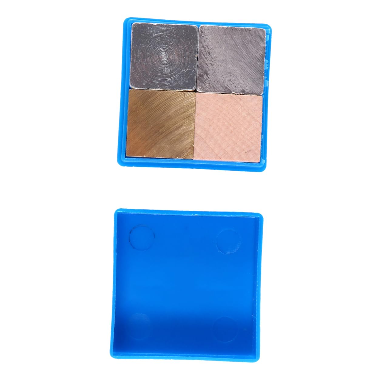 KICHOUSE Set 4 Pieces Cubic Density Experimental Equipment Element Cubes Tungsten Cube Labs Density Experiments Scientific Experiment Cube Substance Block Polished Density Cube Aluminum