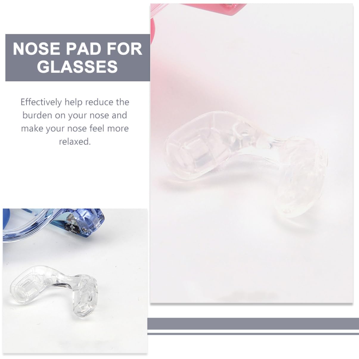 Healeved 20piezas Almohadillas Para Gafas Cojines Nasales Antideslizantes De Silicona Suave Accesorios Para Gafas De Vista Sol Reemplazo Cómodo Nariz