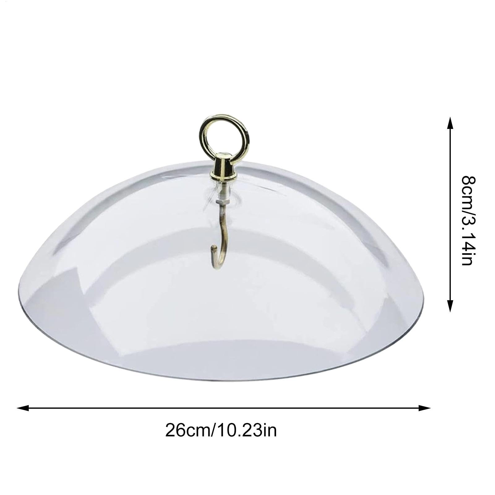 Evita que las ardillas roben comida para pájaros, cúpula transparente de protección contra la lluvia, la nieve, el sol