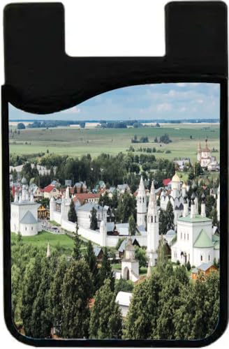 Island Gifting Neoprene Stick-on ID Card Holder for iPhone/Galaxy/Google Android Cases Featuring Image of a Picturesque Scenic View in Belarus