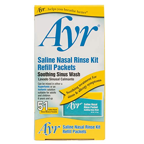 Ayr Saline Nasal Rinse Kit Refill Packets, 51-Count Packets (Pack of 3) - //coolthings.us