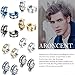 Aroncent Stainless Steel 3-8 Pairs Hoop Earrings Men Small Hoop Huggie Hinged Earrings Set for Men Women 4mm Gifts