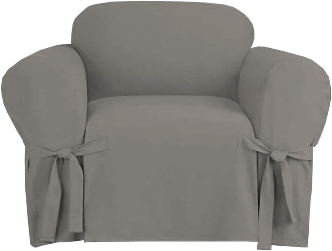 Linen Store Microsuede Slipcover Furniture Protector Cover, Perfect for Pets, Black, Loveseat