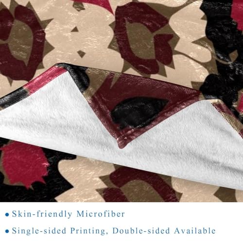 Couverture microfibre légère de qualité supérieure avec imprimé abstrait tournesol