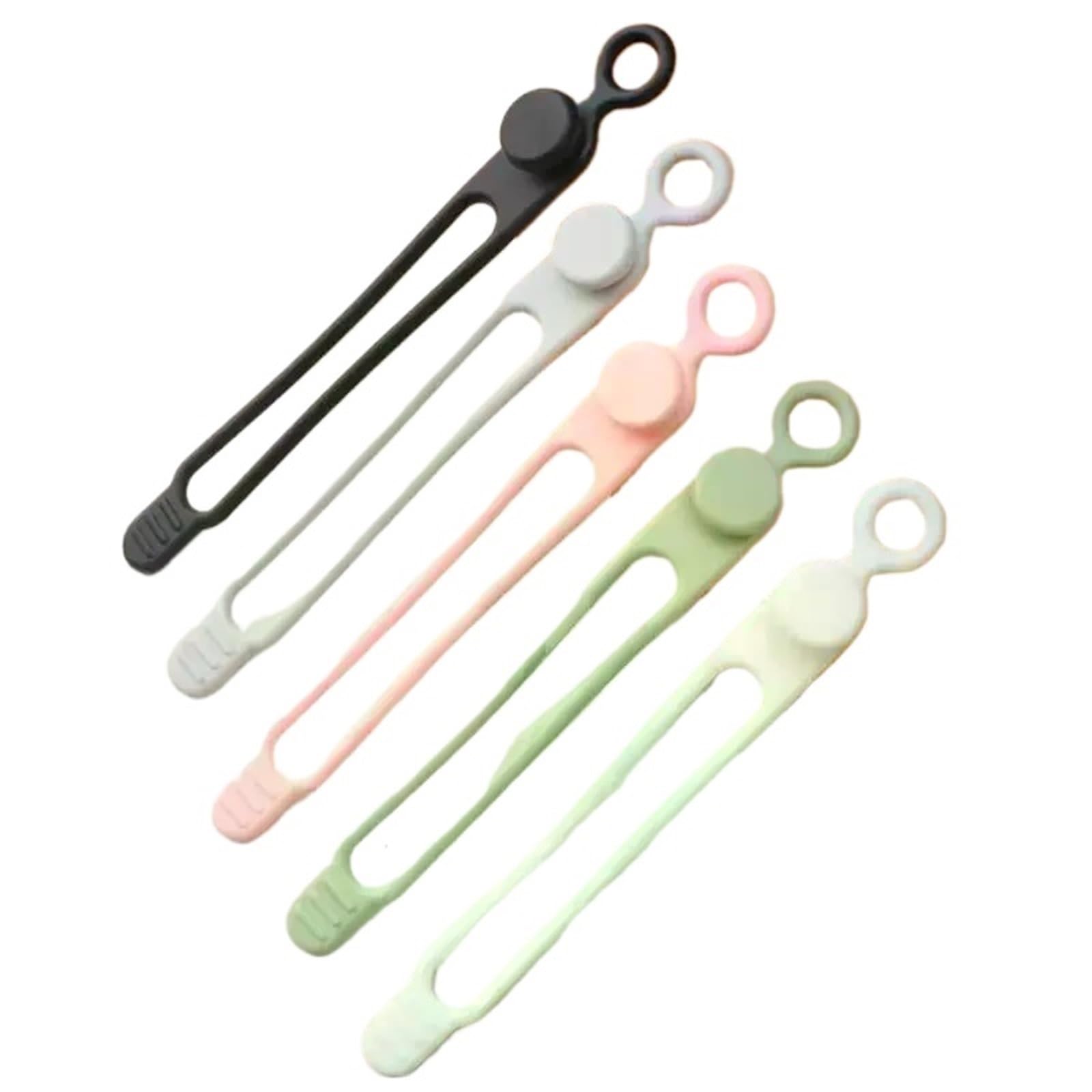 Kabelführung Kabelbinder 50 Stück Silikon-Kabelbinder, Kabel-Organizer, Riemen, wiederverwendbar, for Reisen, niedliche elastische Krawatte, Draht