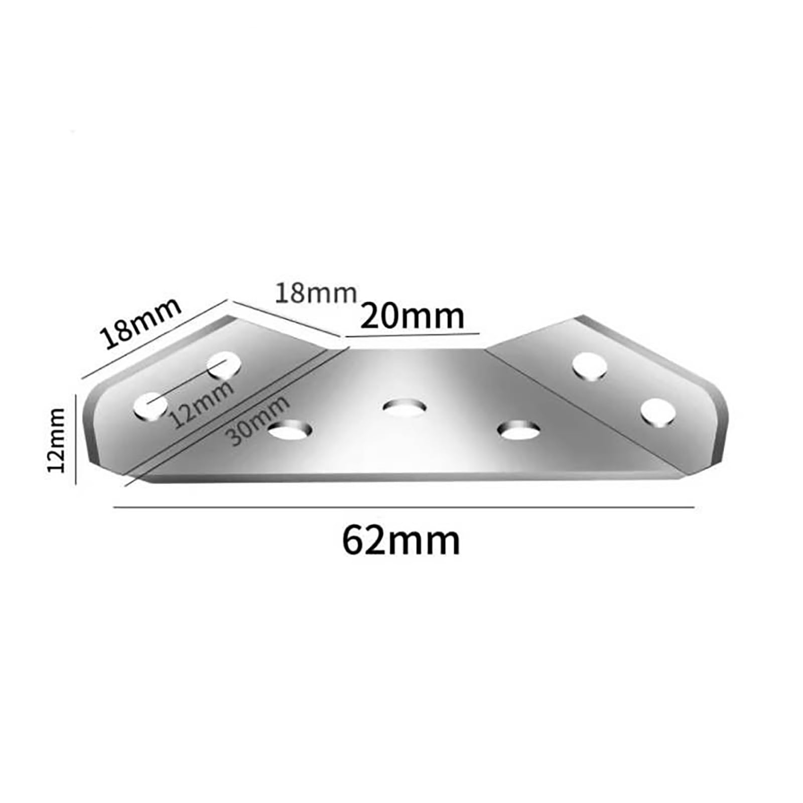 Supports D’angle Triangulaires En Acier Inoxydable Pour Meubles En Bois Équerres De Fixation Robustes Pour Cadre De Lit Tables Étagères Et Assemblage De Meubles DIY(60pcs)