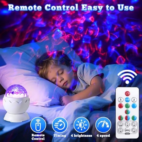 Incamity Galaxy Projector, Light Projector, Night Light Projector with Remote Control, Galaxy Light Projector, for Kids Adults, Bedroom, Home Theater, Christmas, Birthdays (White) — view 3
